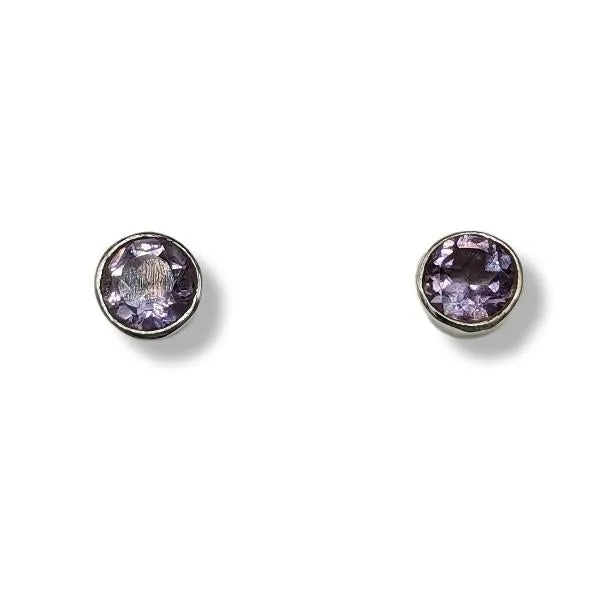 Earrings Amethyst Sterling Silver Stud