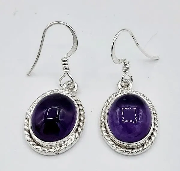 Earrings Amethyst Sterling Silver