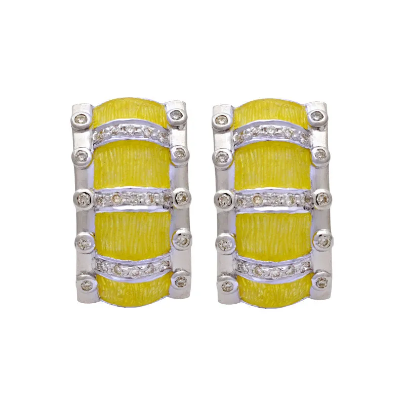 Earrings-Diamond (Enamel)