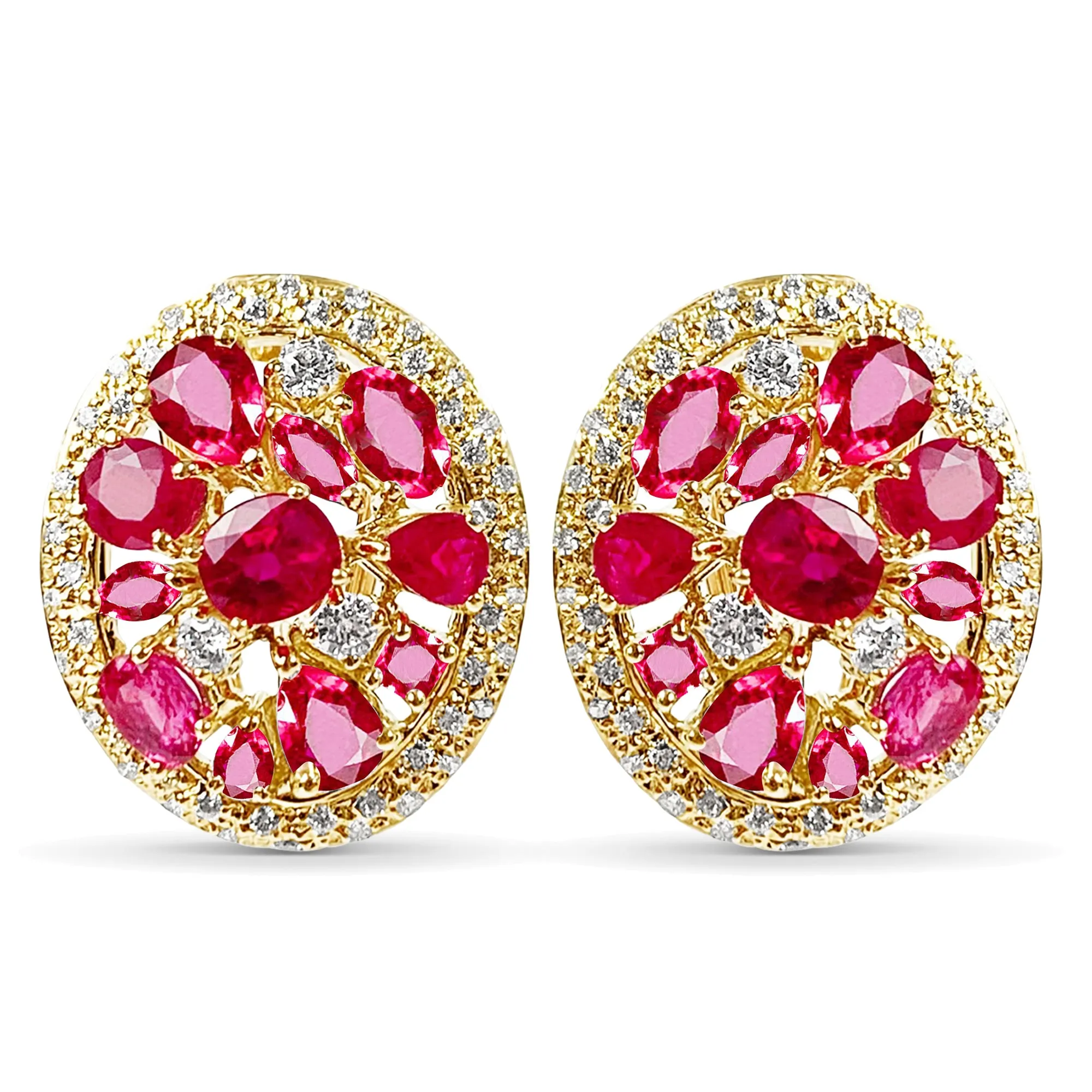 Earrings - Ruby & Diamond