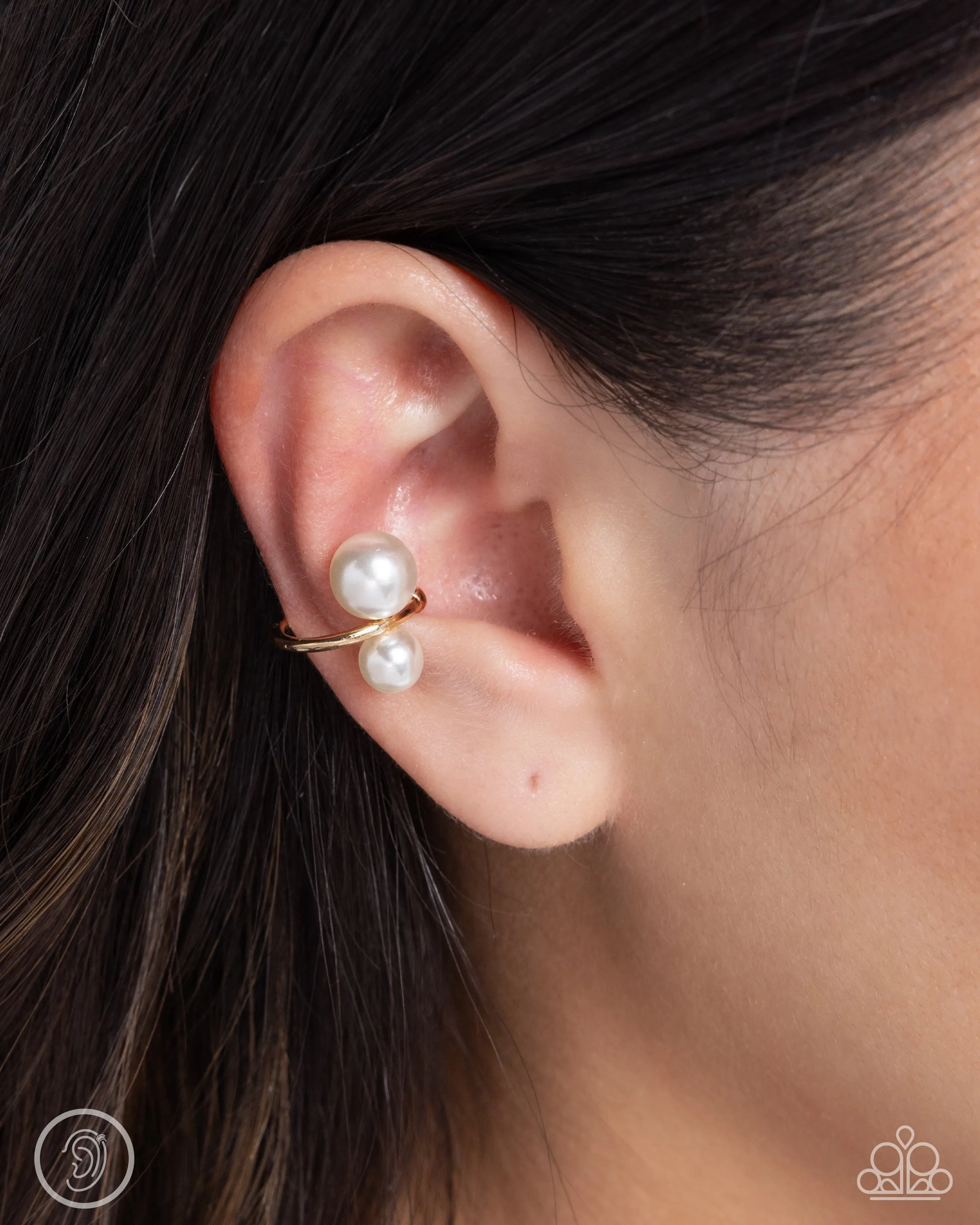 Elegant Emblem - Gold Cuff Earring