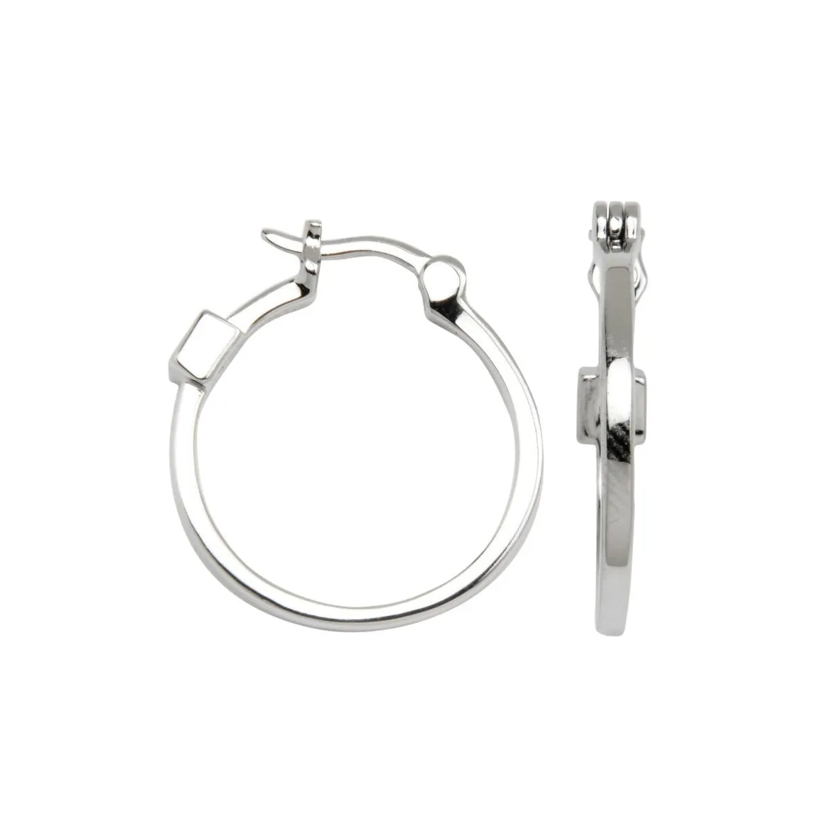 Elle Sterling Silver (25mm) Hoop Earrings