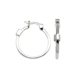 Elle Sterling Silver (25mm) Hoop Earrings