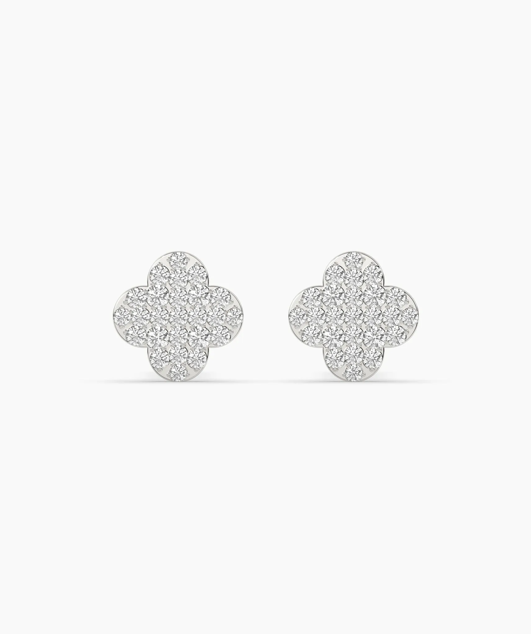 Embellished Clover Earrings