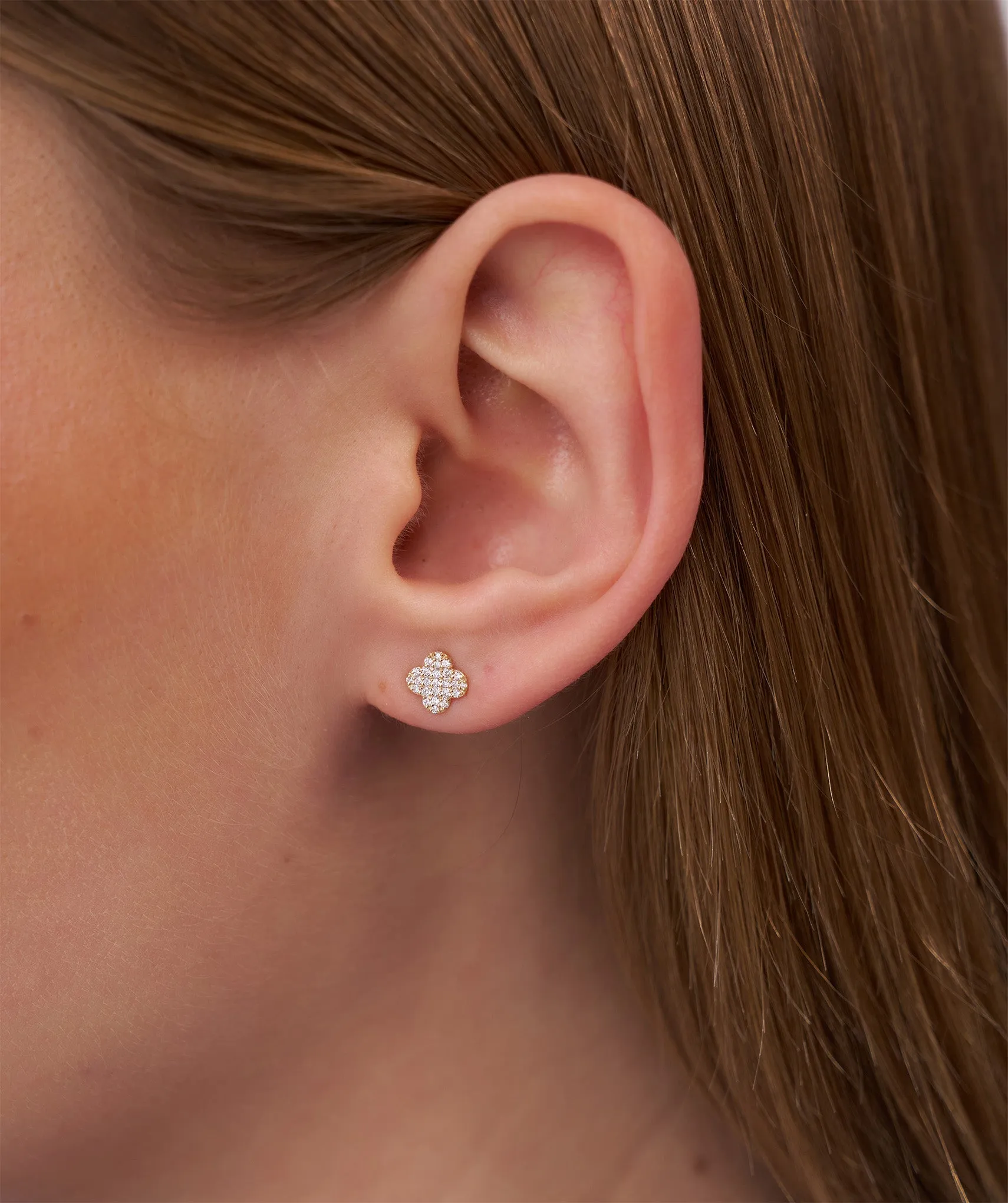 Embellished Clover Earrings