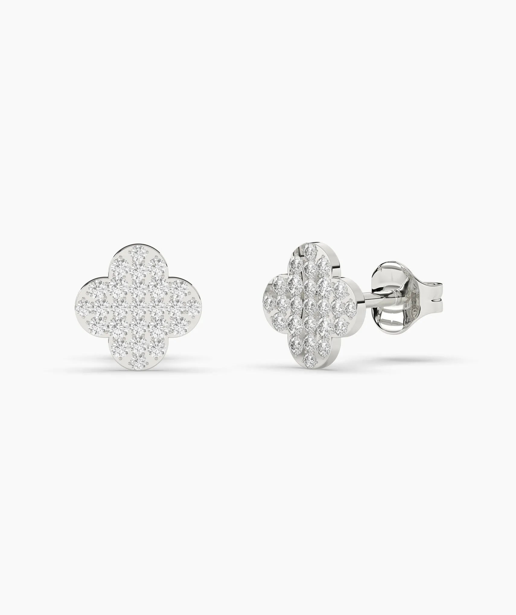 Embellished Clover Earrings