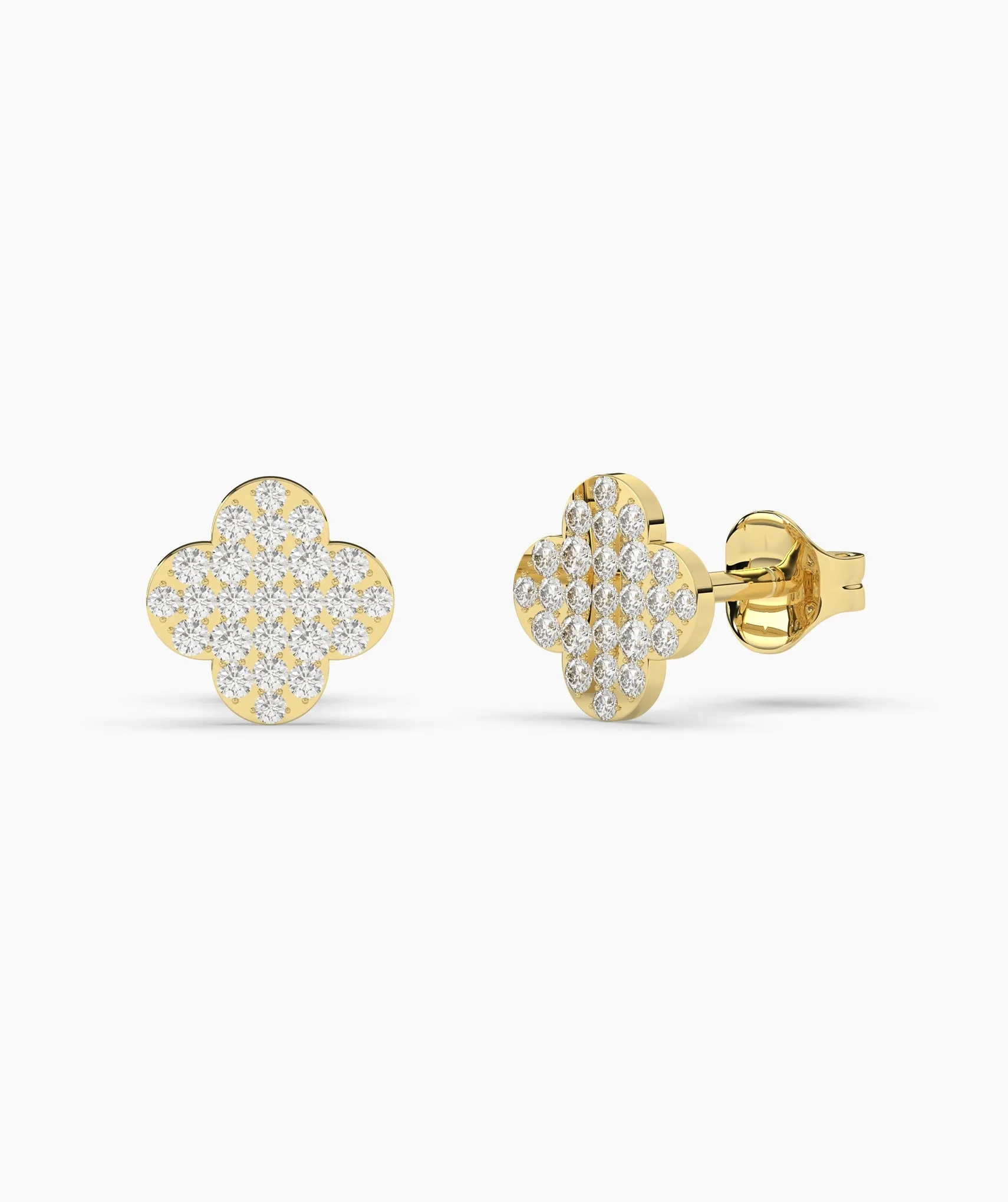 Embellished Clover Earrings