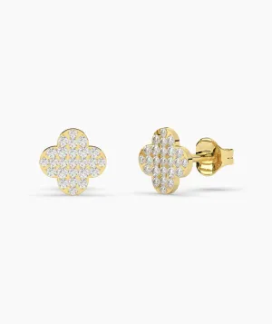Embellished Clover Earrings