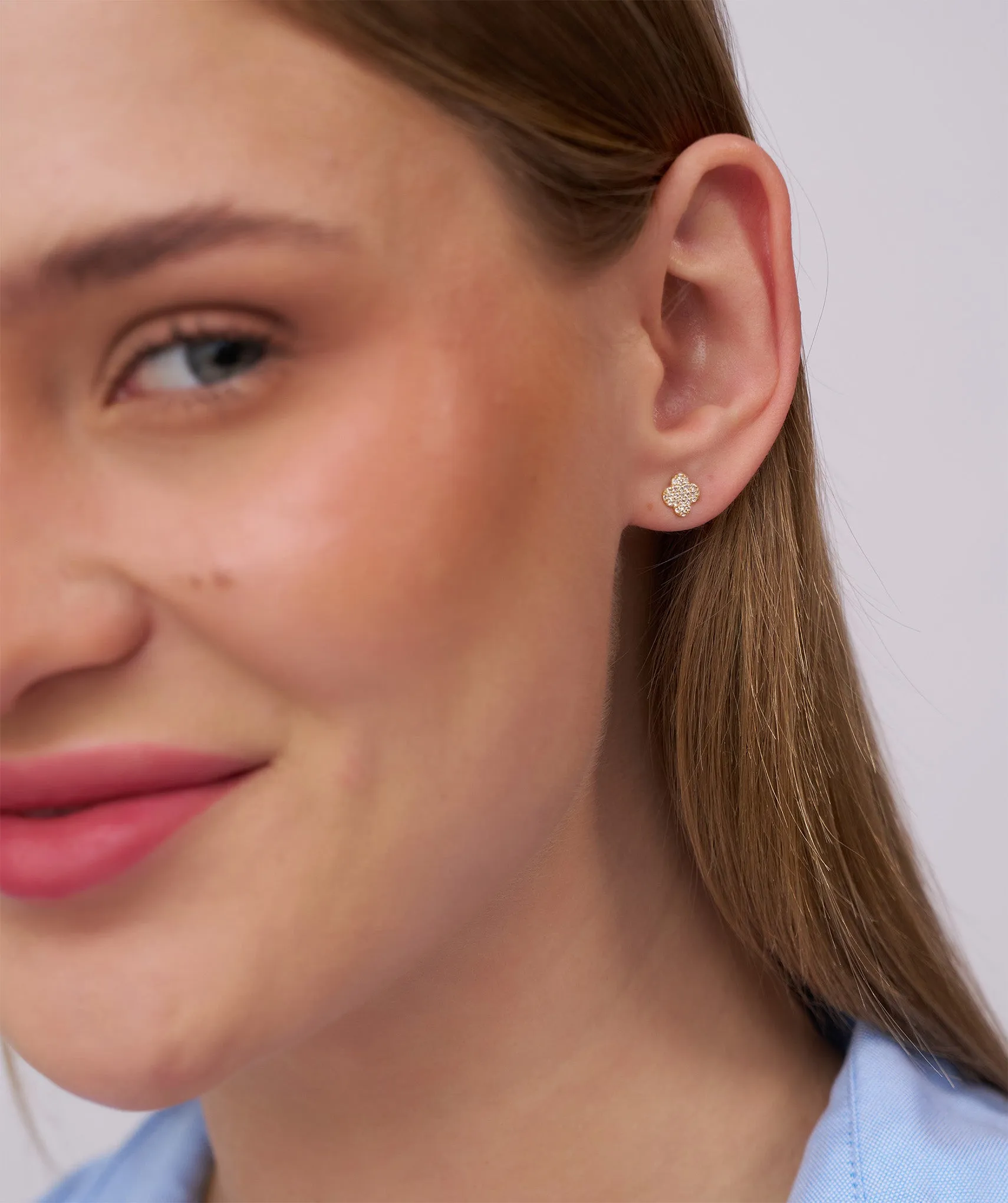 Embellished Clover Earrings