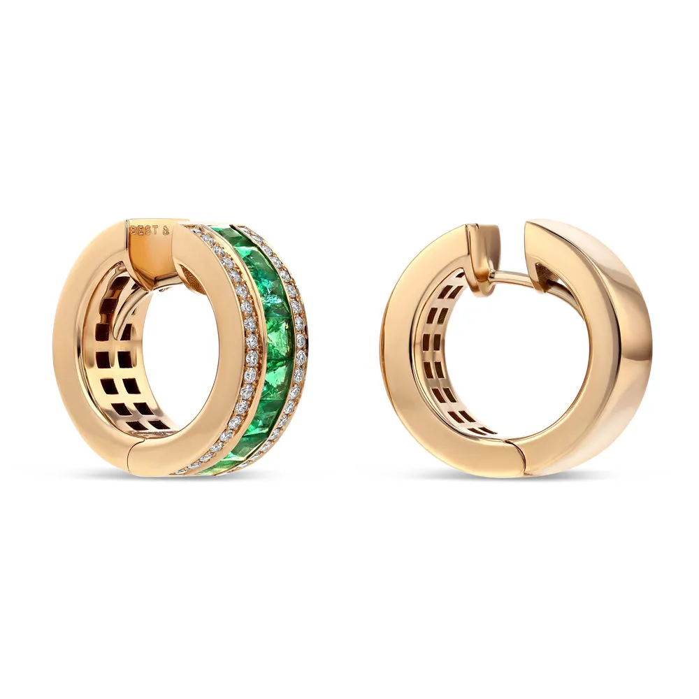 Emerald & Diamond Earrings