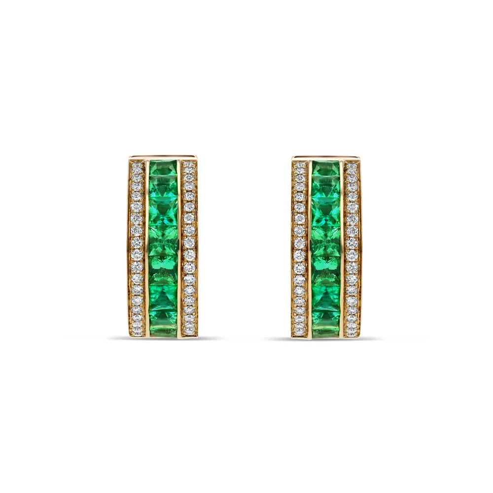 Emerald & Diamond Earrings