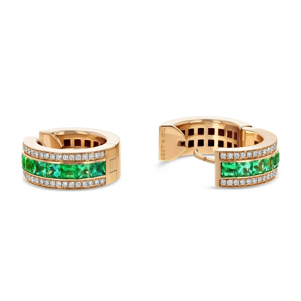 Emerald & Diamond Earrings