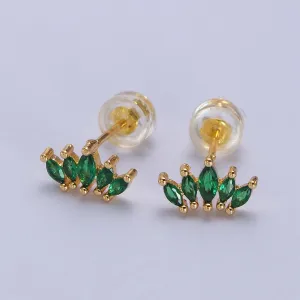 Emerald Green Stud Earrings