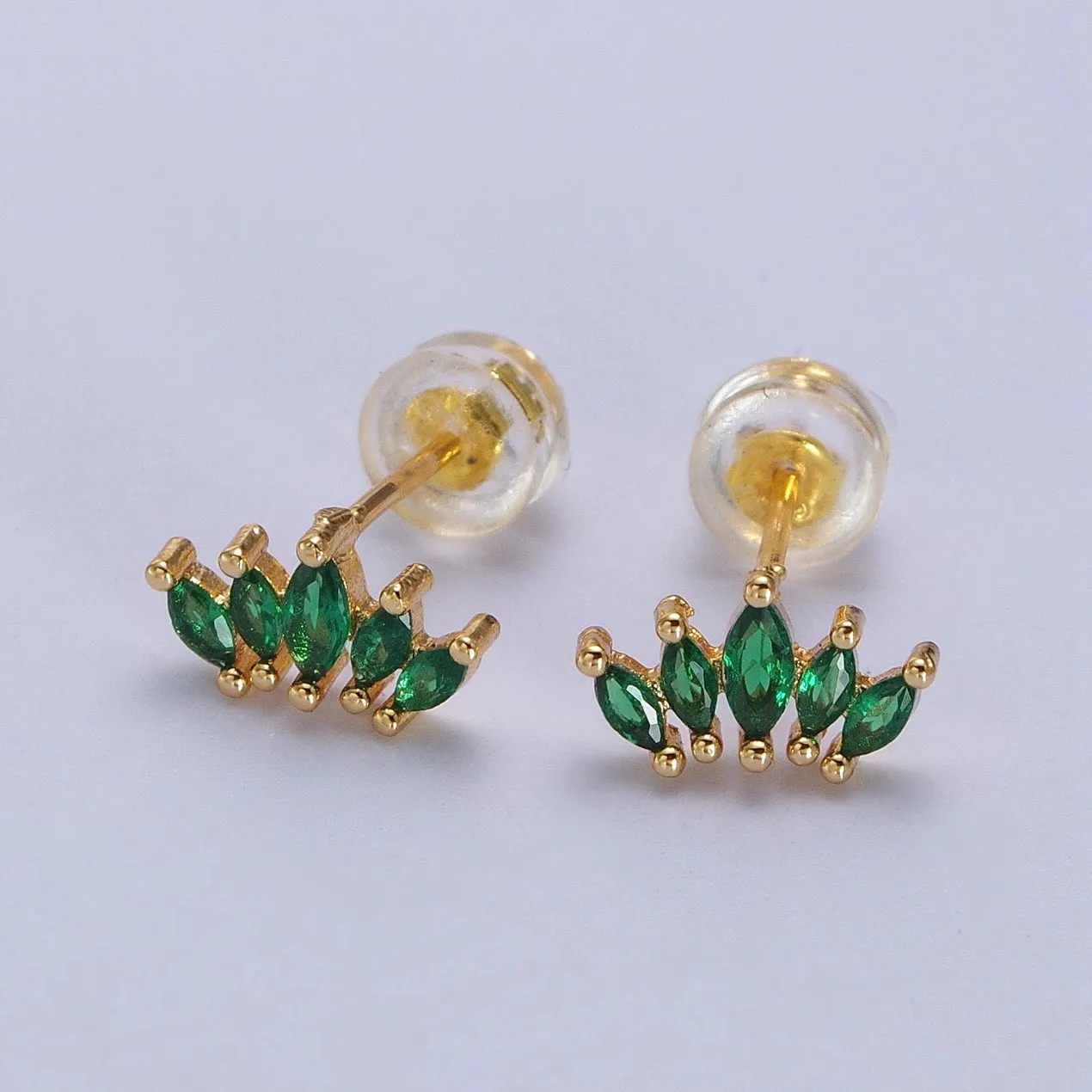 Emerald Green Stud Earrings
