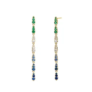 Emerald Sapphire Earrings