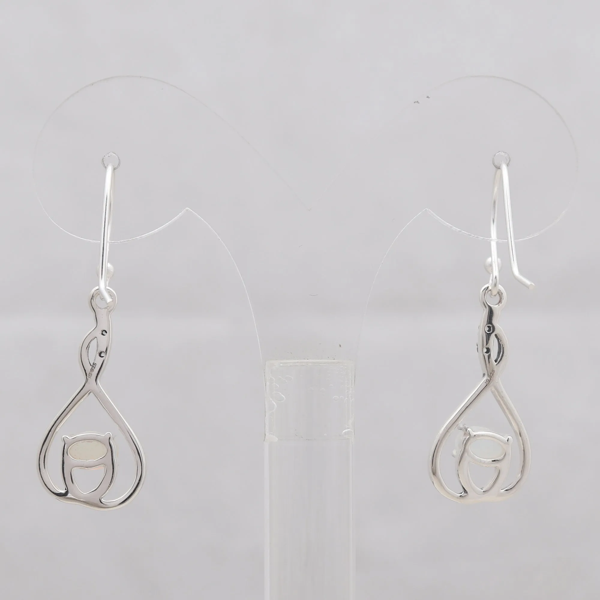 Emerald Silver Earrings