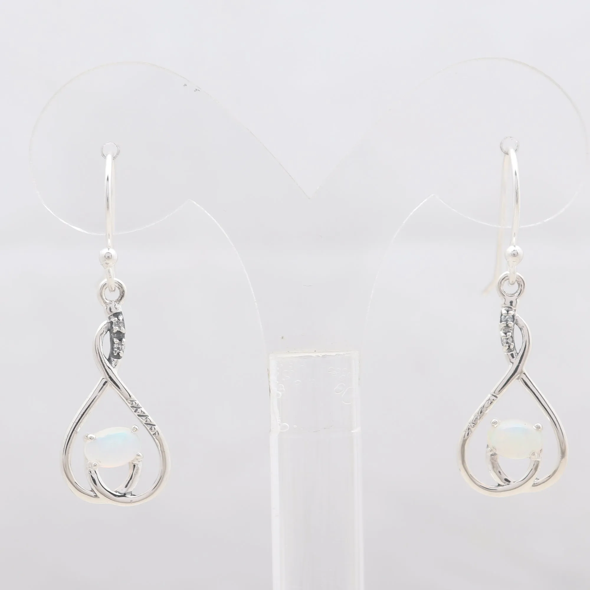 Emerald Silver Earrings