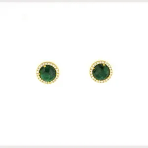 Emerald Stud Earrings-Sale