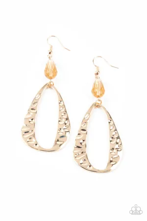 Enhanced Elegance Gold Paparazzi Earrings