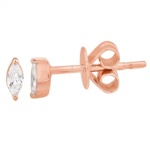 ESSENTIAL MINI MARQUISE SHAPED DIAMOND STUD EARRINGS