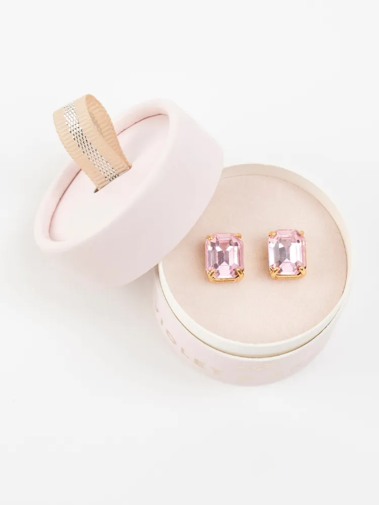 Everlyn Boxed Post Earring - Light Rose