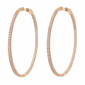EXTRA LARGE OVAL HOOPS, ROSE GOLD