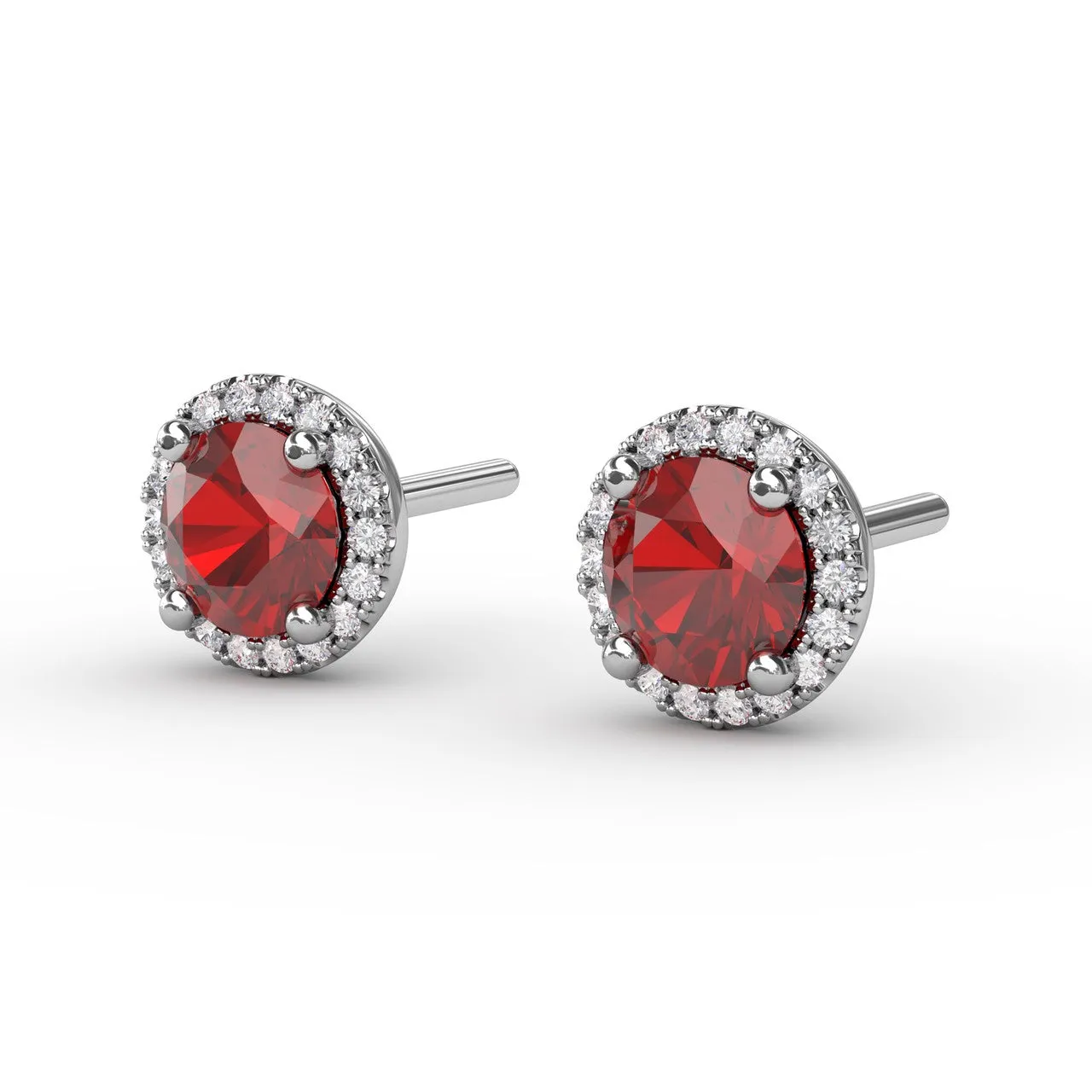 Fana 14k White Gold Dazzling Brilliant Cut Stud Earrings