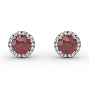 Fana 14k White Gold Dazzling Brilliant Cut Stud Earrings