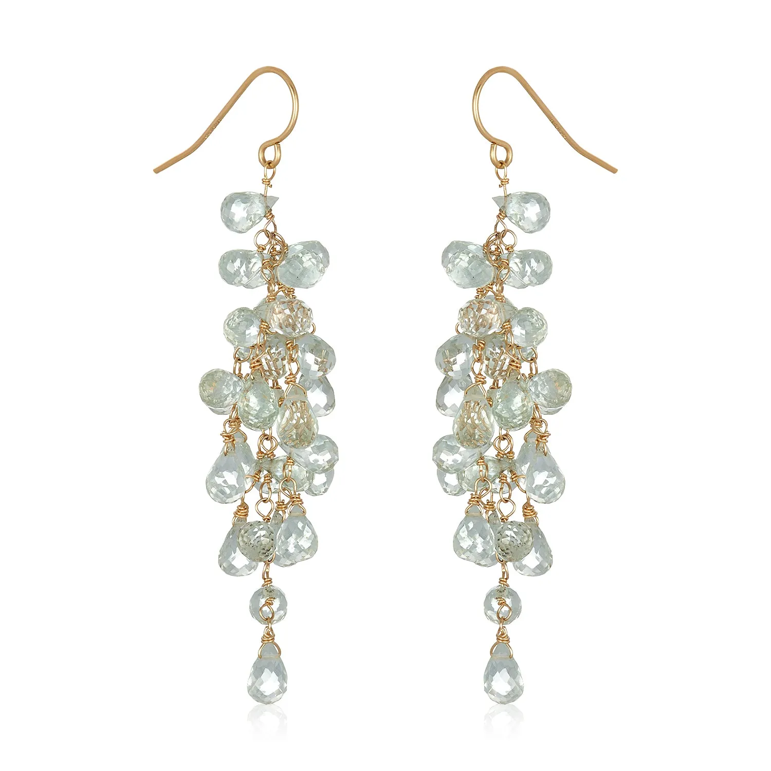 Fanny Green Amethyst Clusters Earrings