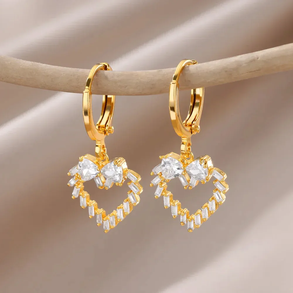 Fashion Circle Imitation Pearl Drop Earrings for Women Gold Color Stainless Steel Round Geometric Hoop Earring Wedding Jewelry
