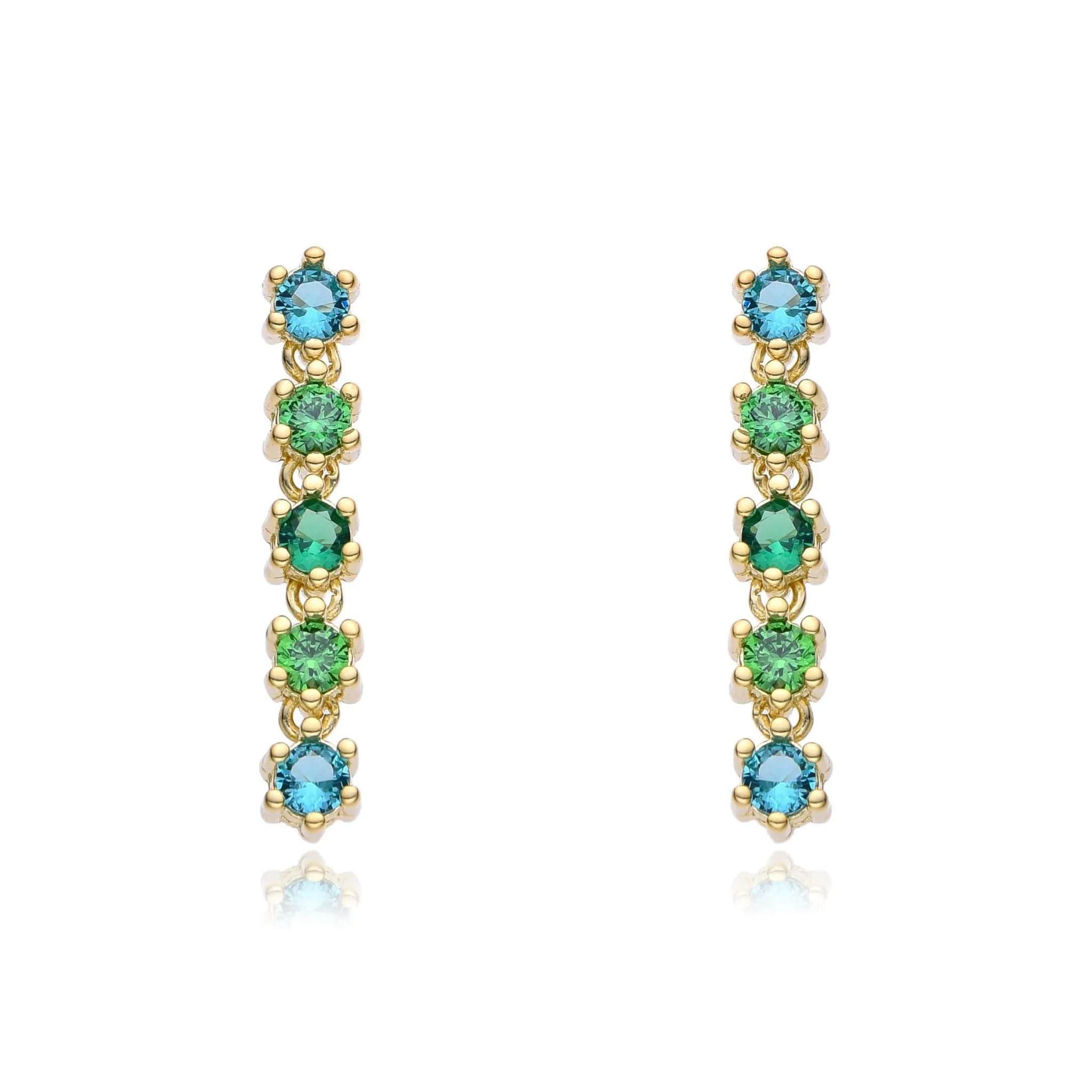 Five Stone Ombre Earrings