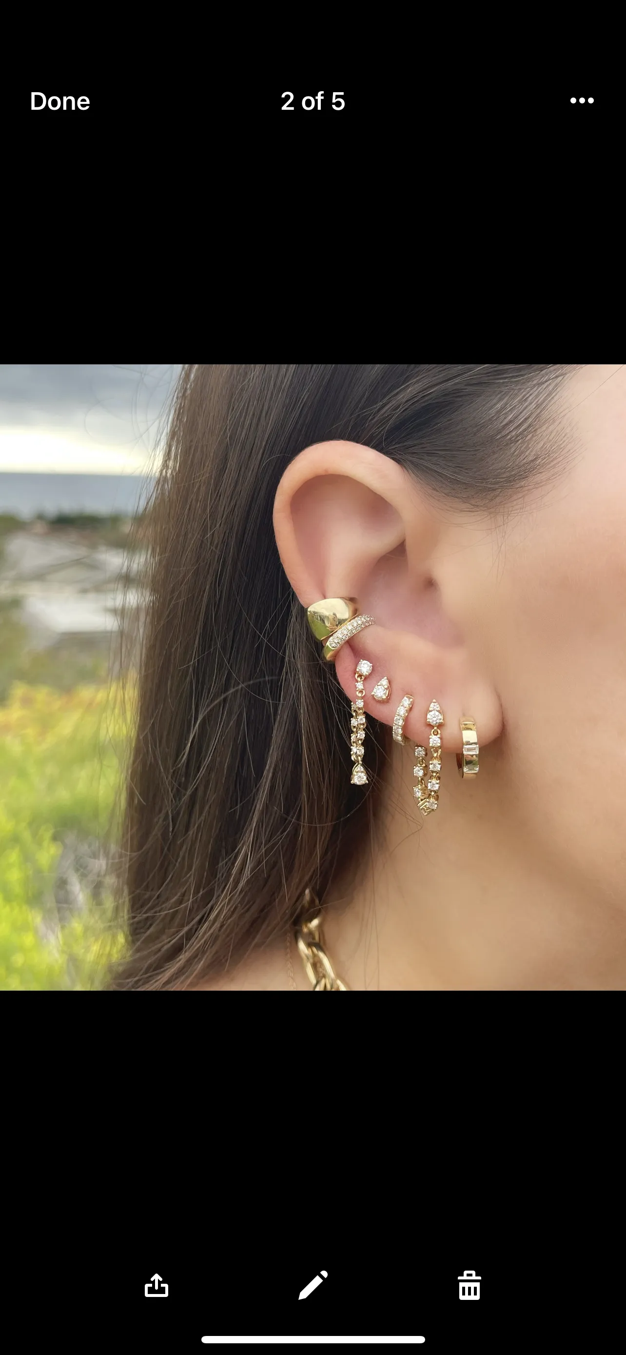 Flush Set Baguette Diamond Hoop Earrings