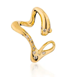 Flux Cuff Earring - Gold