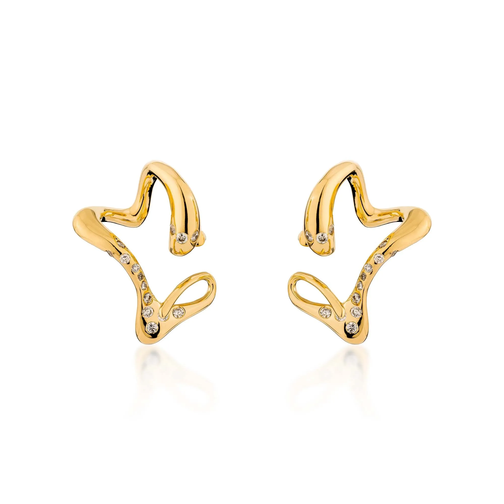 Flux Cuff Earring - Gold