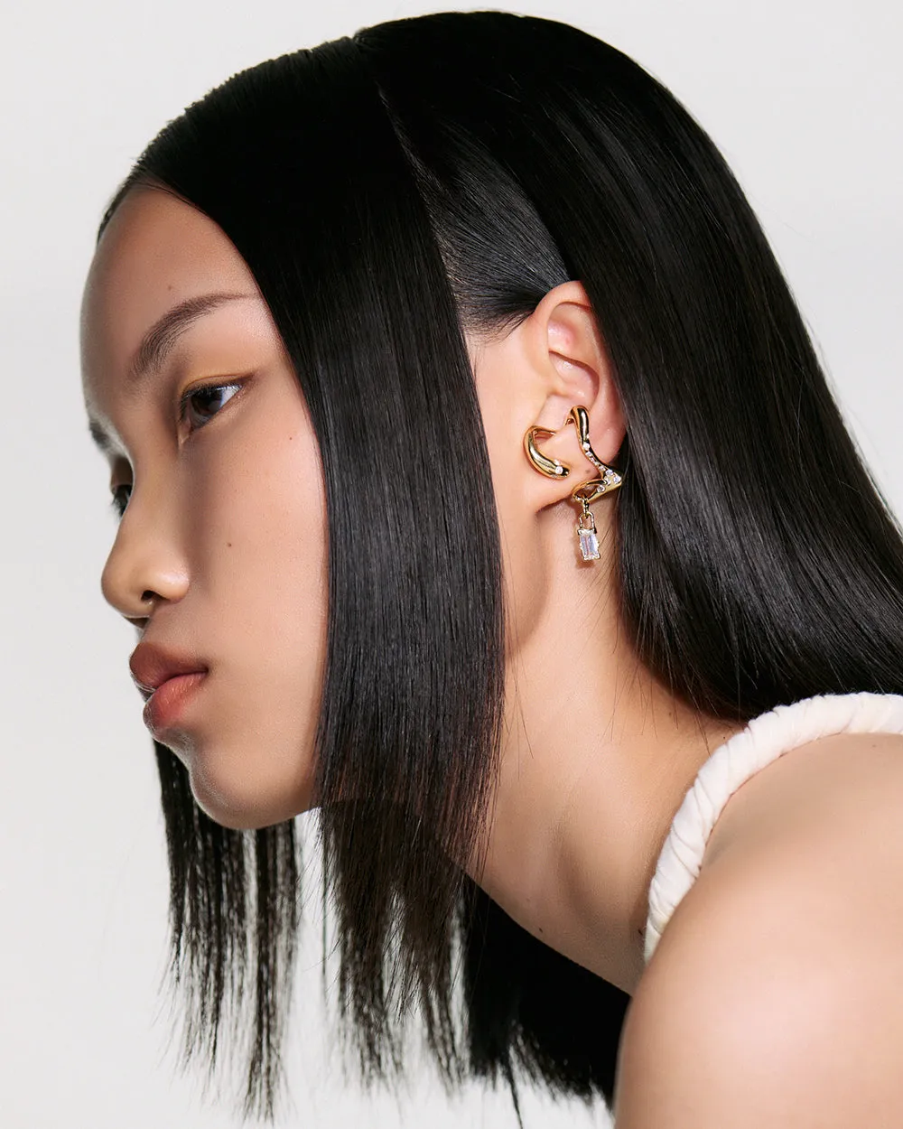 Flux Cuff Earring - Gold
