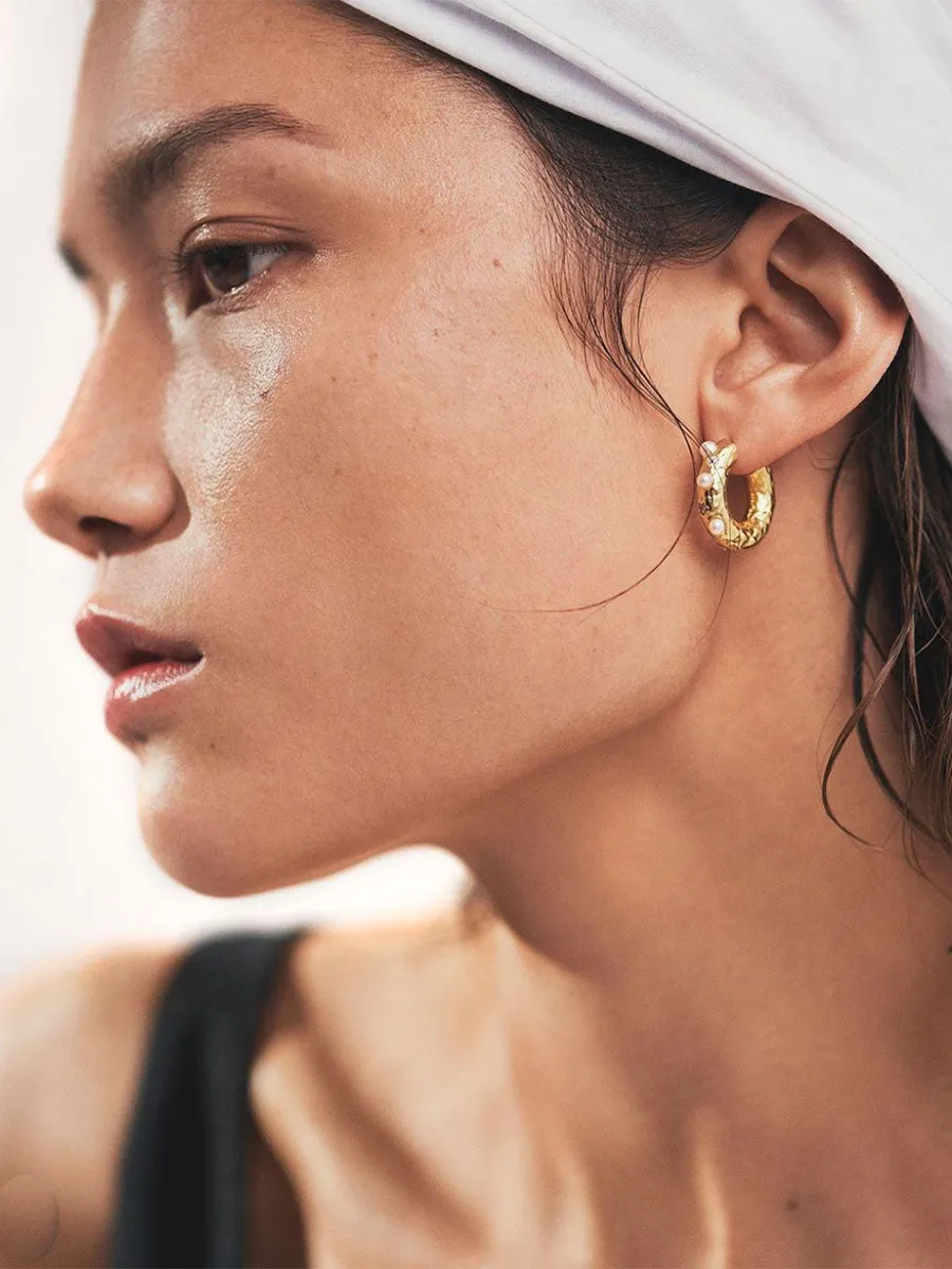 Gem In A Hoop Earrings
