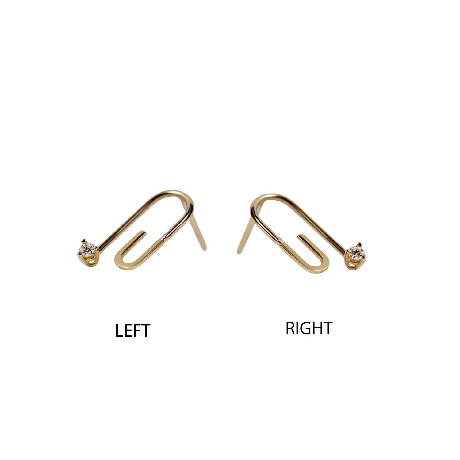 Gemma Single Initial Stud Earring
