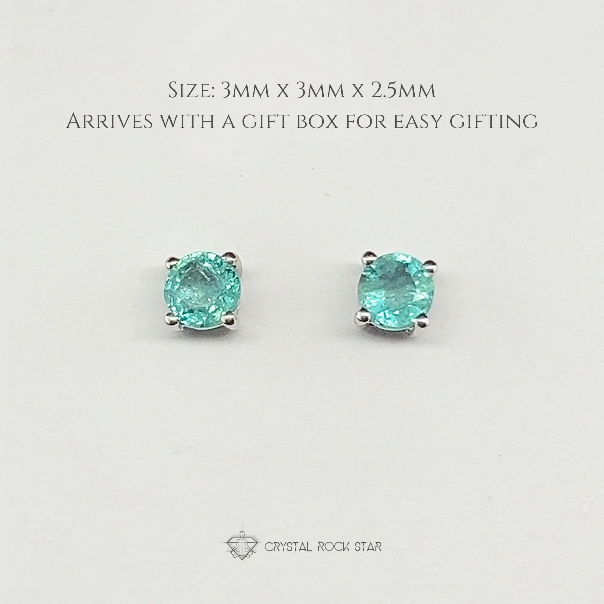 Genuine Emerald Sterling Silver Stud Earrings