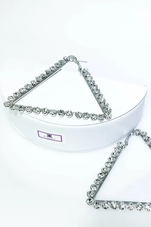 Geometric Drop Hoop Earrings in Silver and Gold - High-Quality Zinc Alloy, Grade 5 Quality, Special Occasion and Casual Style