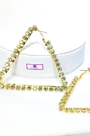 Geometric Drop Hoop Earrings in Silver and Gold - High-Quality Zinc Alloy, Grade 5 Quality, Special Occasion and Casual Style