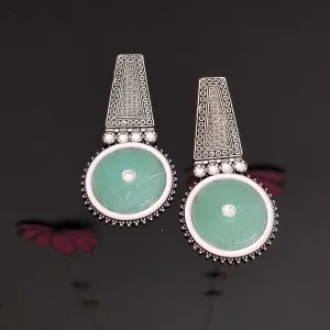 German Silver Fusion Style Long Earrings