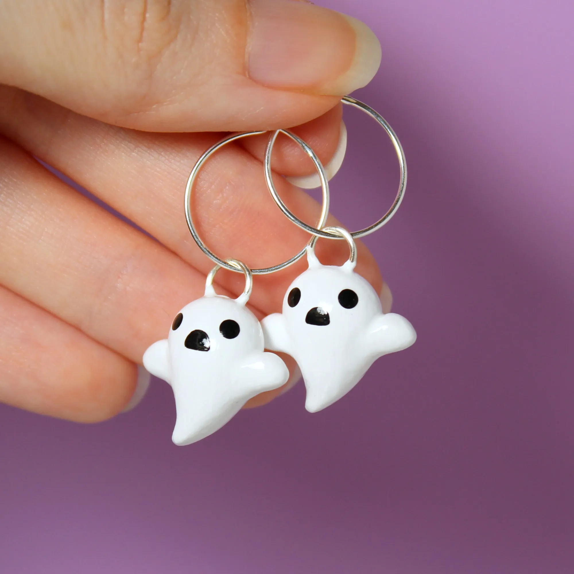 Ghost Hoop Earrings