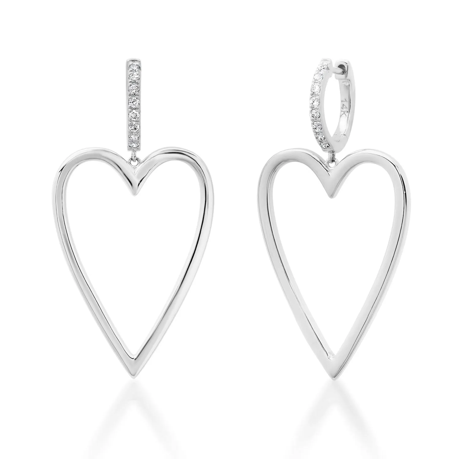 Glimmer in My Heart Diamond & Gold Drop Earrings