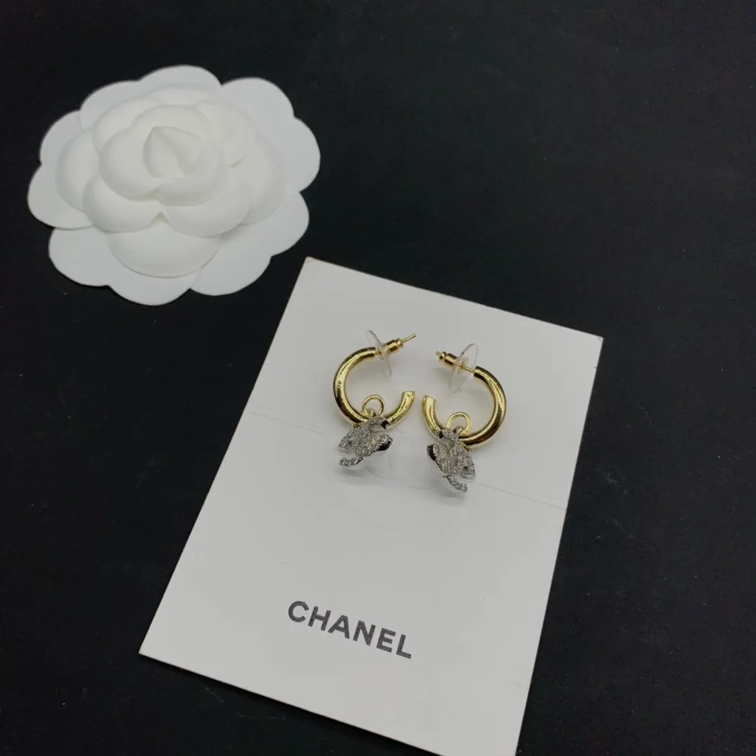 Golden Crystal Earrings