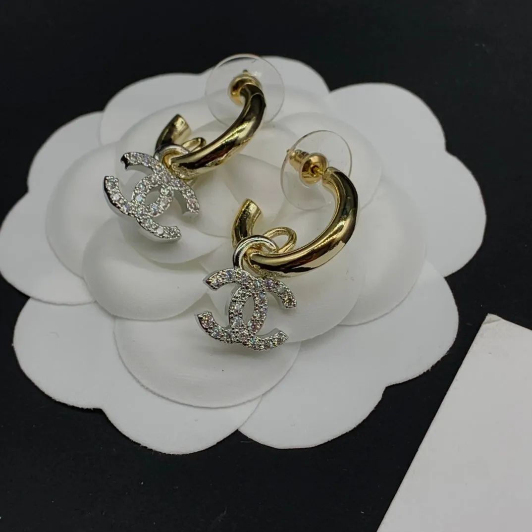 Golden Crystal Earrings