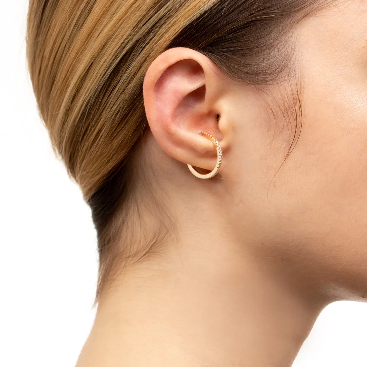 GOSSAMER Oversized Diamond Ear Cuff Small size