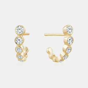 Graduated Diamond Bezel Set Studs