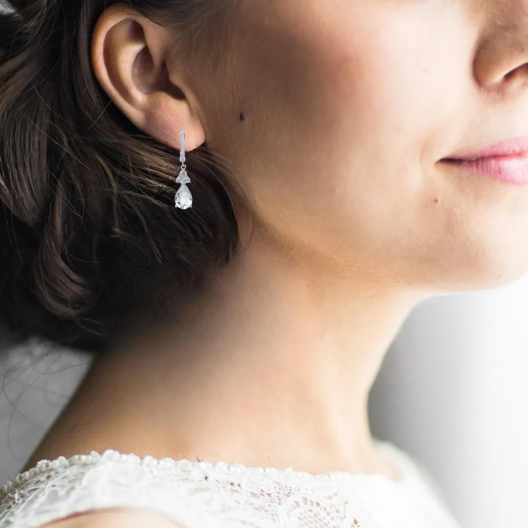Green Amethyst Drop Earrings