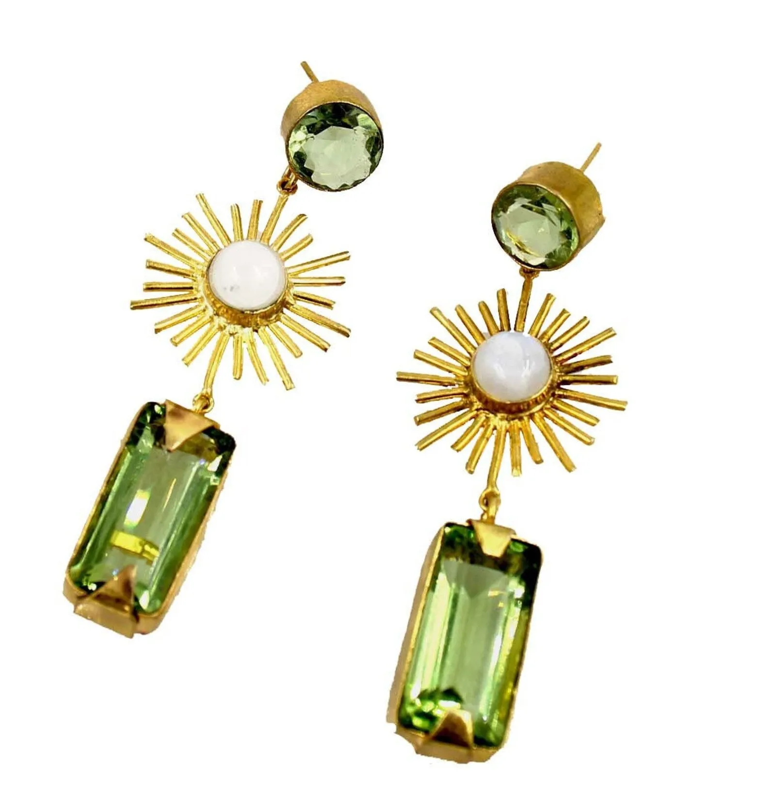 Green Day Sun Goddess Earrings