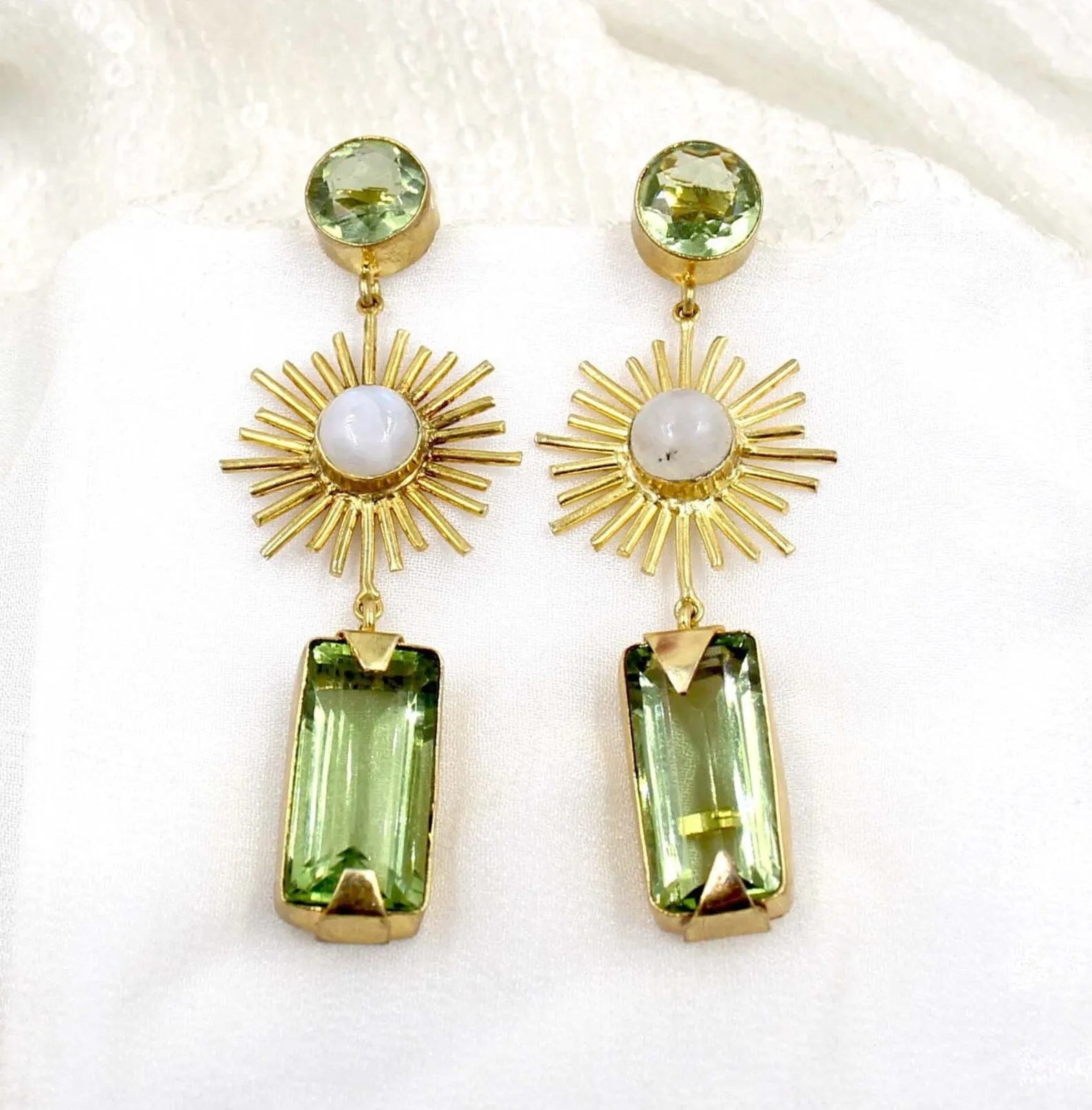 Green Day Sun Goddess Earrings
